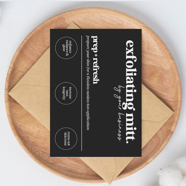 Exfoliating Mitt Insert Card Template For Canva Online