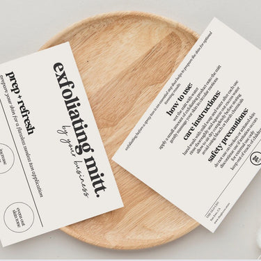 Exfoliating Mitt Insert Card Template For Canva Online