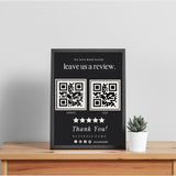 leave us a review sign for salon