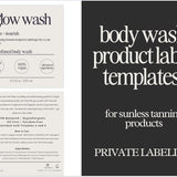 Body Wash Label Canva Template PDF Download 2024