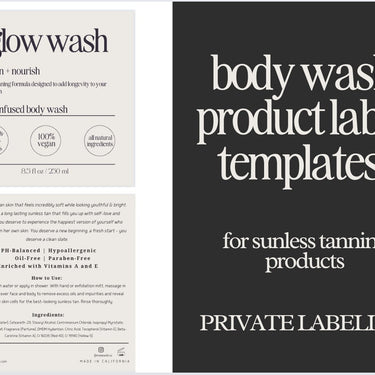 Body Wash Label Canva Template PDF Download 2024