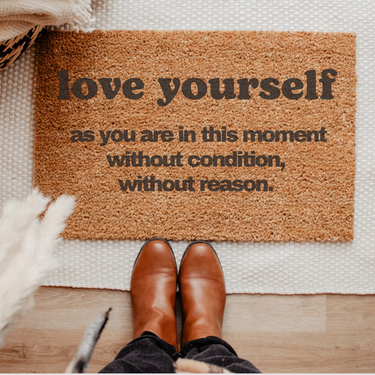 best spray tan salon decor - doormat for salon front door