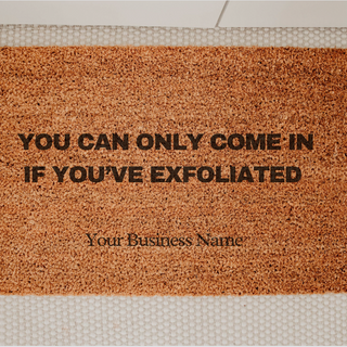 spray tan salon decor custom doormat 
