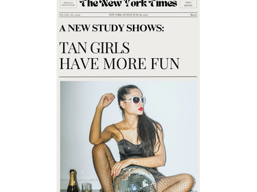 Newspaper Tan Girls Have More Fun Salon Wall Poster 2024