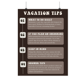 Spray Tan Vacation Tips Wall Art - Wall Decor Beauty Tips Poster