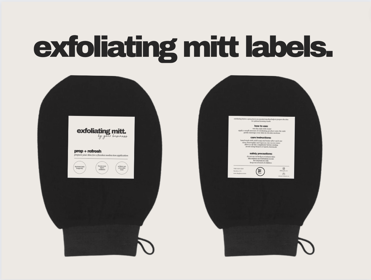 Exfoliating Mitt Label Templates - Canva Templates 2024 Online