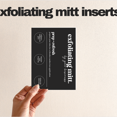 Exfoliating Mitt Insert Card Template For Canva Online