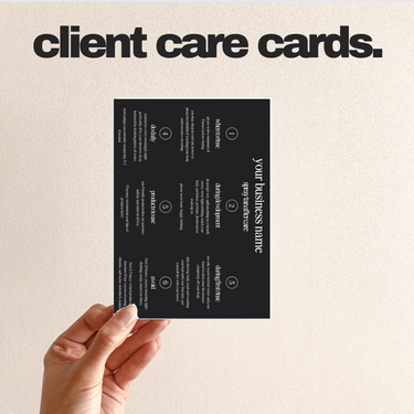 4-IN-1  New Client Care Card Template - Business Canva Templates 2024