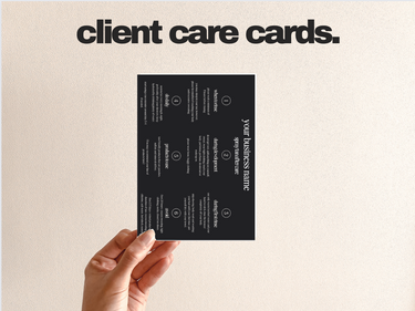 4-IN-1  New Client Care Card Template - Business Canva Templates 2024