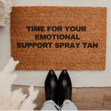 Emotional Support Spray Tan Print Door Mat - Personalized Doormat