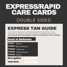 Express Tan Care Card Templates For Canva PDF 2024