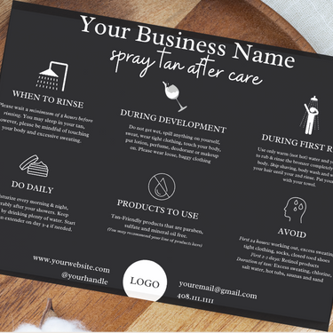 3-IN-1 Spray Tan New Client Business Card Template Online