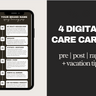 4 Spray Tan Self Care Digital Cards Canva Templates 2024