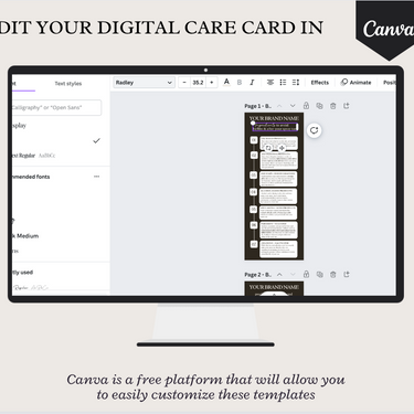 4 Spray Tan Self Care Digital Cards Canva Templates 2024