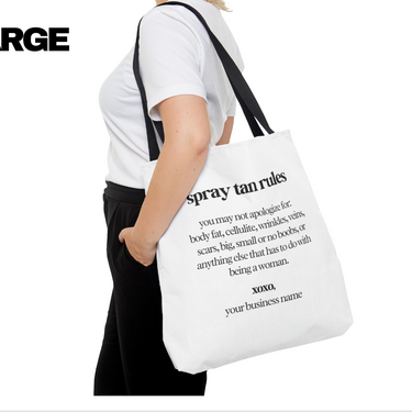 Spray Tan Rules Tote Bag