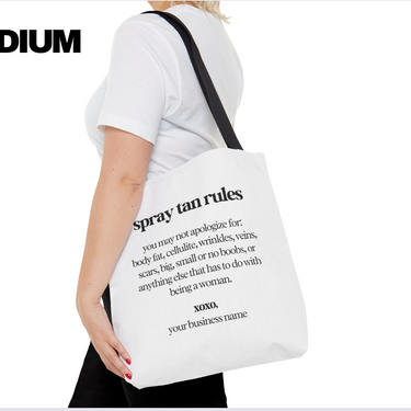 Spray Tan Rules Tote Bag