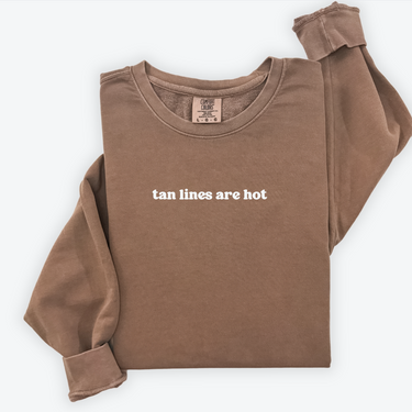 Tan Lines Are Hot Comfort Colors Crewneck Sweatshirt