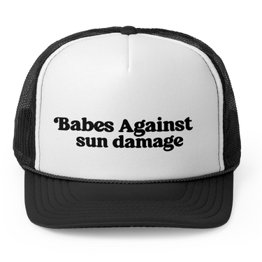 WHOLESALE Trucker Hat: Babes Against Sun Damage