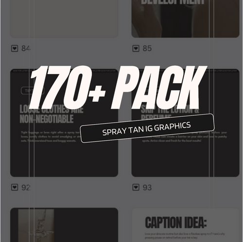 Volume 5: 170 + Spray Tan Instagram Posts