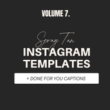 Included template preview: Volume 7: Spray Tan IG Posts