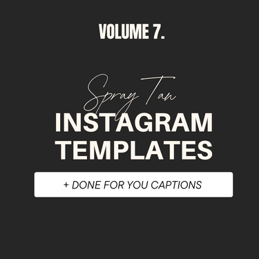 Included template preview: Volume 7: Spray Tan IG Posts