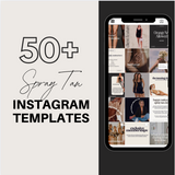 Included template preview: Volume 4: 50 + Spray Tan Instagram Posts