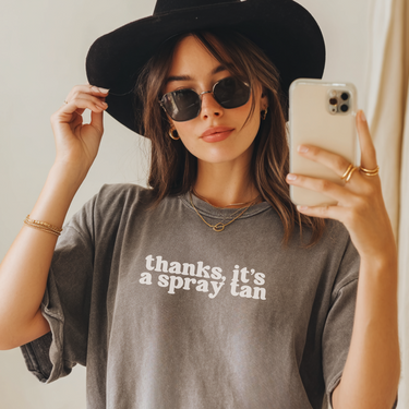 Thanks, it's a spray tan Tee