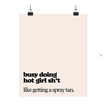 Spray tan salon poster