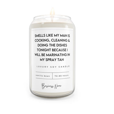 Candle For Spray Tan Salon| Spray Tan Humor | Soy Wax Candle | Studio Decor | 100% Cotton Wick | Gift For Spray Tan Business Owner or Client