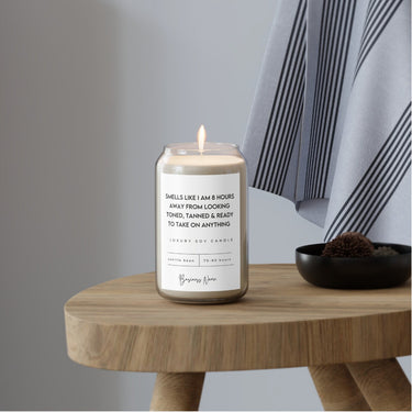 Candle For Spray Tan Salon| Spray Tan Humor | Soy Wax Candle | Studio Decor | 100% Cotton Wick | Gift For Spray Tan Business Owner or Client