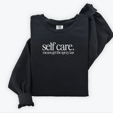 spray tan sweatshirt for sunless artists 