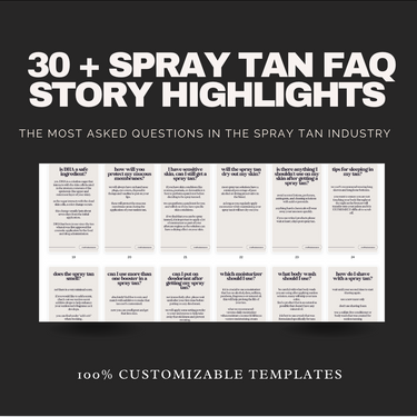 spray tan artist instagram story posts