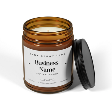 spray tan salon candle with business name spray tan artist gift salon decor 