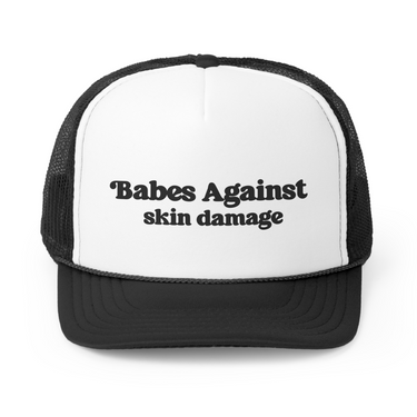 spray tan trucker hat babes against skin damage 