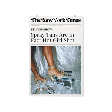 Newspaper Spray Tans Hot Girl Sh*t Wall Poster For Salon Online