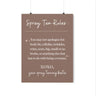 Body Positivity Spray Tan Rules Wall Poster - Self Love Wall Print