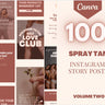 100 Spray Tan Instagram Story Posts - Volume 2: IG Stories, Editable Digital Downloads, Canva Templates, Social Media Marketing, Spray Tan