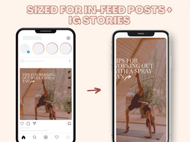 100 Spray Tan Instagram Posts BUNDLE, Volume 2: IG Stories + Resized For In-Feed Posts, Editable Digital Downloads, Canva Templates
