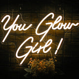 You Glow Girl Neon Light Up Sign - Wall Decor LED Light Online 