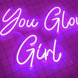 You Glow Girl Neon Light Up Sign - Wall Decor LED Light Online 