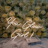 You Glow Girl Neon Light Up Sign - Wall Decor LED Light Online 