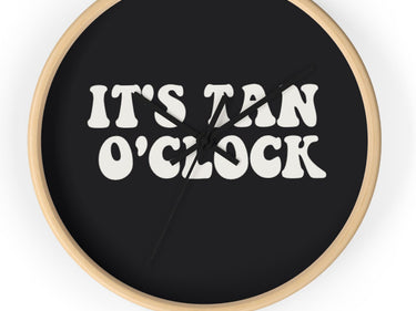Spray Tan Wall Clock, It's Tan O'Clock, Spray Tan Studio Accessories, Spray Tan Wall Art, Sunless Tanning Salon Decor, Wooden Clock