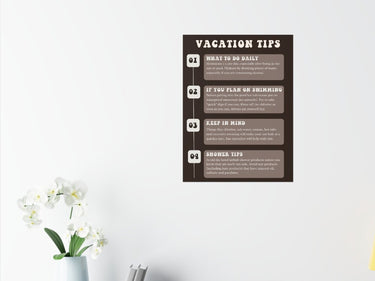 Spray Tan Vacation Tips Wall Art - Wall Decor Beauty Tips Poster