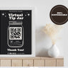 Virtual Tip Jar Print, QR Code Sign, Printable Tip Sign, Venmo Card, Editable Canva Template, Electronic Tipping for Small Business, Digital