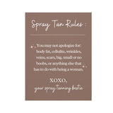Body Positivity Spray Tan Rules Wall Poster - Self Love Wall Print