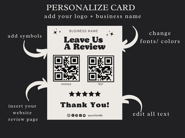 4 Request For Review Card QR Code Templates - Review Canva Templates