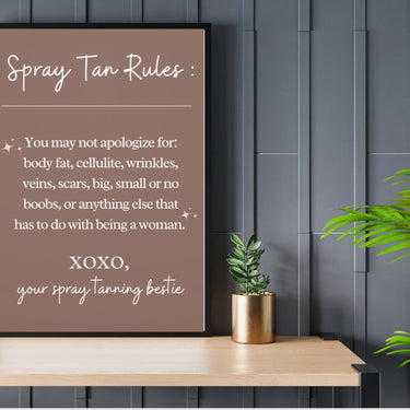 Body Positivity Spray Tan Rules Wall Poster - Self Love Wall Print