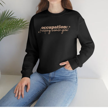 Helping Women Glow Print Crewneck Sweatshirt Fashion 2024