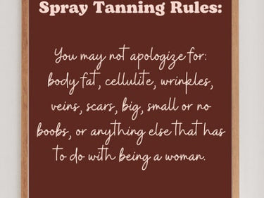 Spray Tan Rules Wall Poster - Salon Decor Wall Print Online