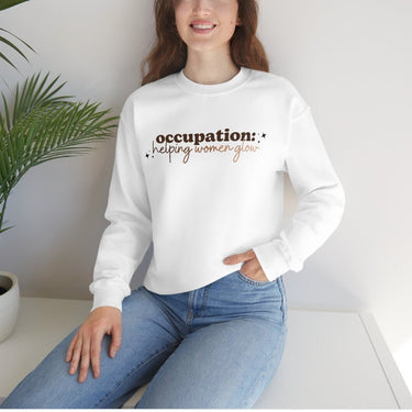Helping Women Glow Print Crewneck Sweatshirt Fashion 2024